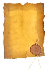 old paper with a wax seal