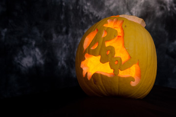 CSpooky halloween pumpkin