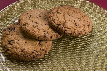 Chocolate cookies on a plate