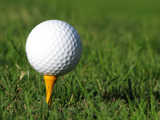 Golfball on tee