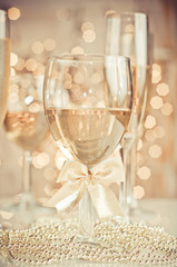 Beautiful gold place setting for Christmas