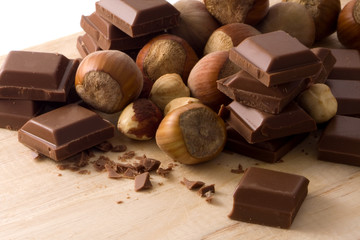 chocolate y avellanas