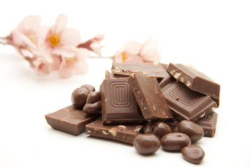 Schokolade mit Blumen
