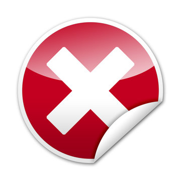Pegatina ERROR con reborde