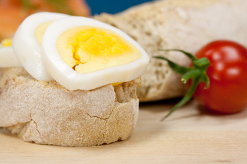 Baguette mit Ei