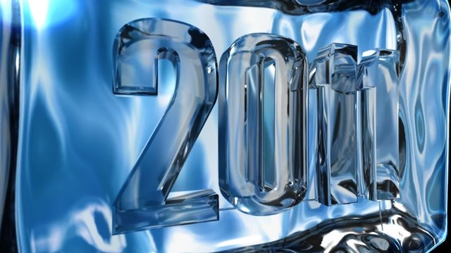 Ice cube blast with numeral 2011 inwardly