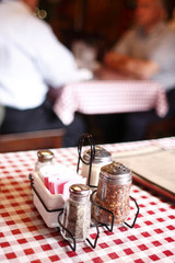 Cheese, pepper, and salt shaker