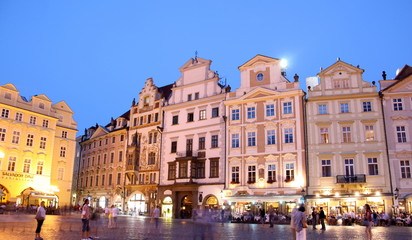 Place centrale et principale de Prague