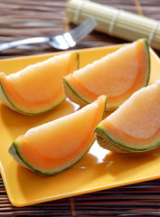 Gelatinas en forma de rebanada de melón
