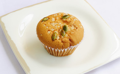 Almond Cake on Plate