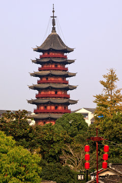 Fototapeta Ruigang Pagoda dates back to Song Dynasty Ancient Chinese Pagoda