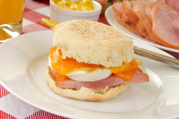 Ham and cheese muffin