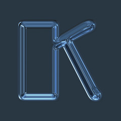illustrated glass letter with space for your text
