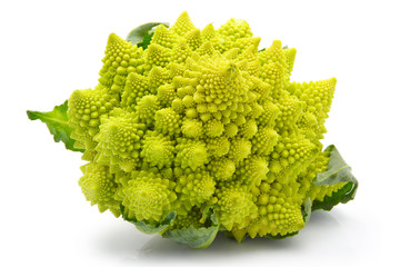 Romanesco broccoli cabbage isolated