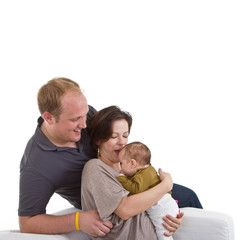 Young family with baby girl