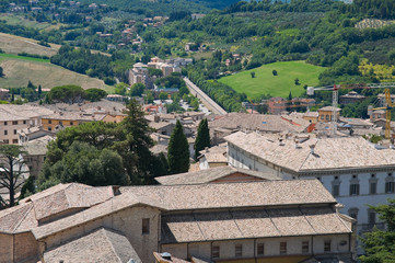 Fototapeta na wymiar Panoramiczny widok Spoleto. Umbria.