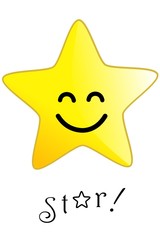 blinzelnder Stern auf weißem Hintergrund