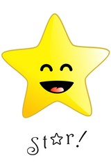 blinzelnder Stern auf weißem Hintergrund