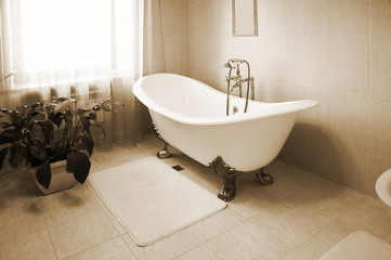 Bathroom with a beautiful bath
