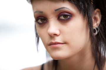 gothic girl with scars