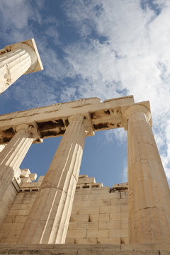 Ruins in Acropolis, Greece.