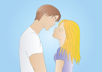 boy and girl in love