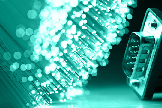Fiber optics background with lots of light spots