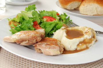 Chicken and salad