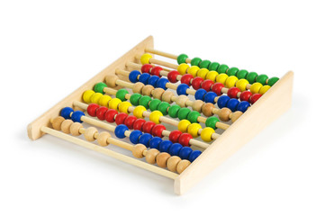 Education concept - Abacus with many colorful beads