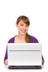 Fototapeta premium Woman with laptop