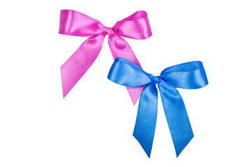pink and blue bows