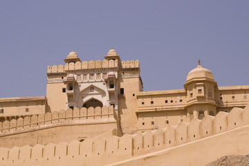 Main entrance to Amber Fort near Jaipur. Rajasthan, India.