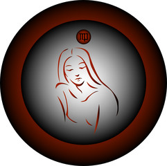Virgo zodiac vector sign