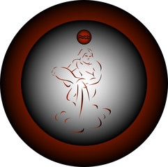 Aquarius zodiac sign vector sign