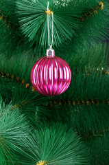 Christmas decoration on the tree - holiday concept