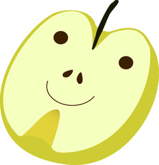 apple with face