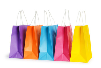 Shopping bags isolated on the white background