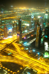 Fototapeta na wymiar Panorama of down town Dubai city - UAE