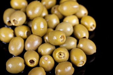 Green tasty olives