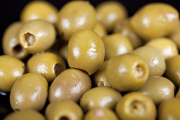 Green tasty olives