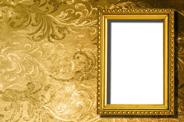 rusty wooden frame on abstract background