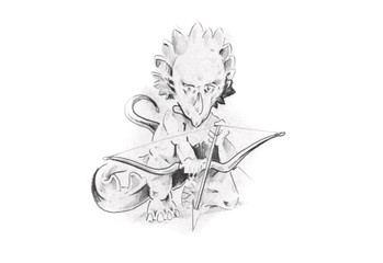 Sketch of tattoo art, monster