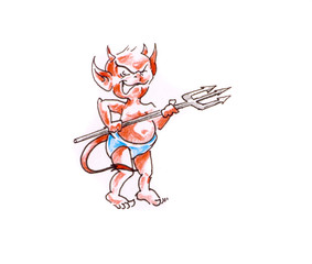 Obraz premium Sketch of tattoo art, monster, devil