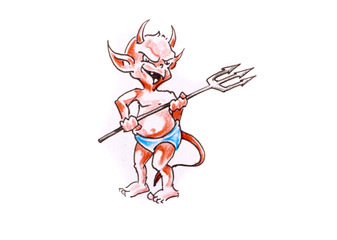 Fototapeta premium Sketch of tattoo art, monster, devil