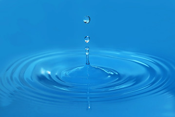 water drops enters into water