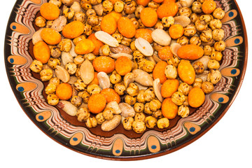 Nuts mix isolated with clipping path