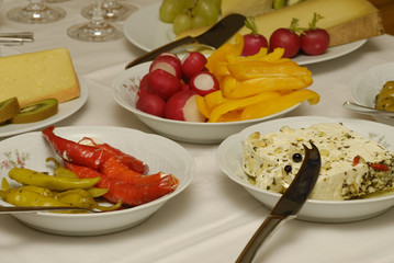 Verschiedene Vorspeisen