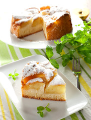 frisch gebackener Apfelkuchen