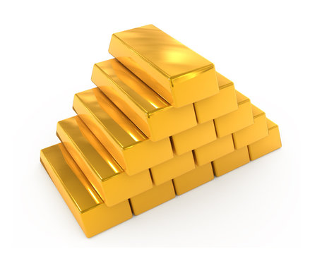 gold ignot pyramid