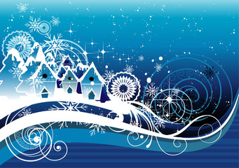 blue christmas vector